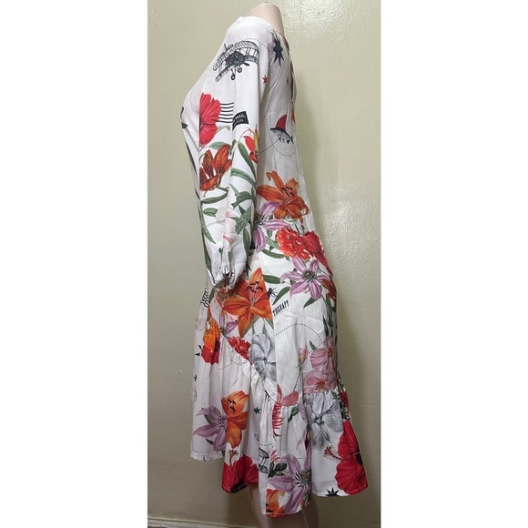 NWT VILAGALLO Floral Print Dress - Picture 4 of 12